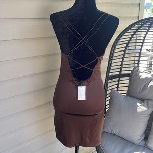 Divided by H&M brown bodycon cocktail dress NWT (Med)